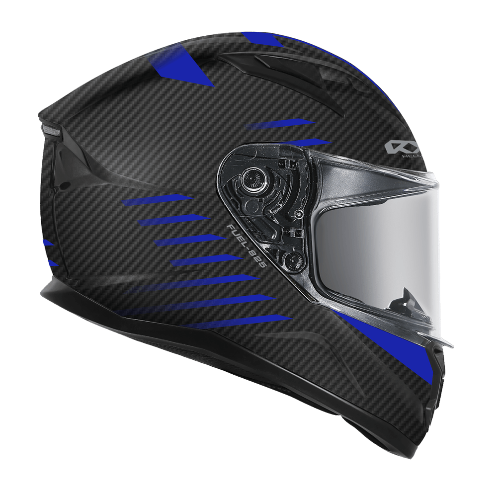 RXT 825 Street 2 Fuel Matte Carbon Black/Blue Helmet