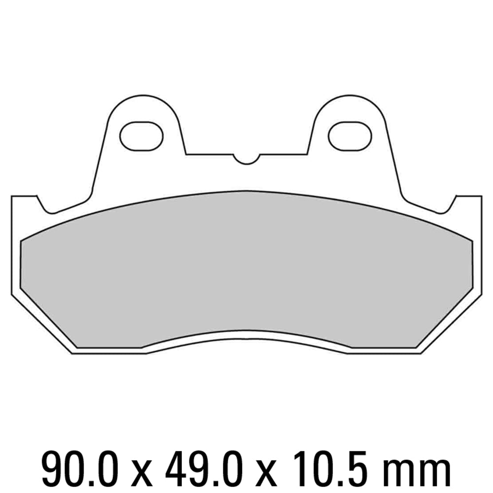 FERODO Brake Disc Pad Set - FDB244 EF ECO Friction Compound - Non Sinter for Road