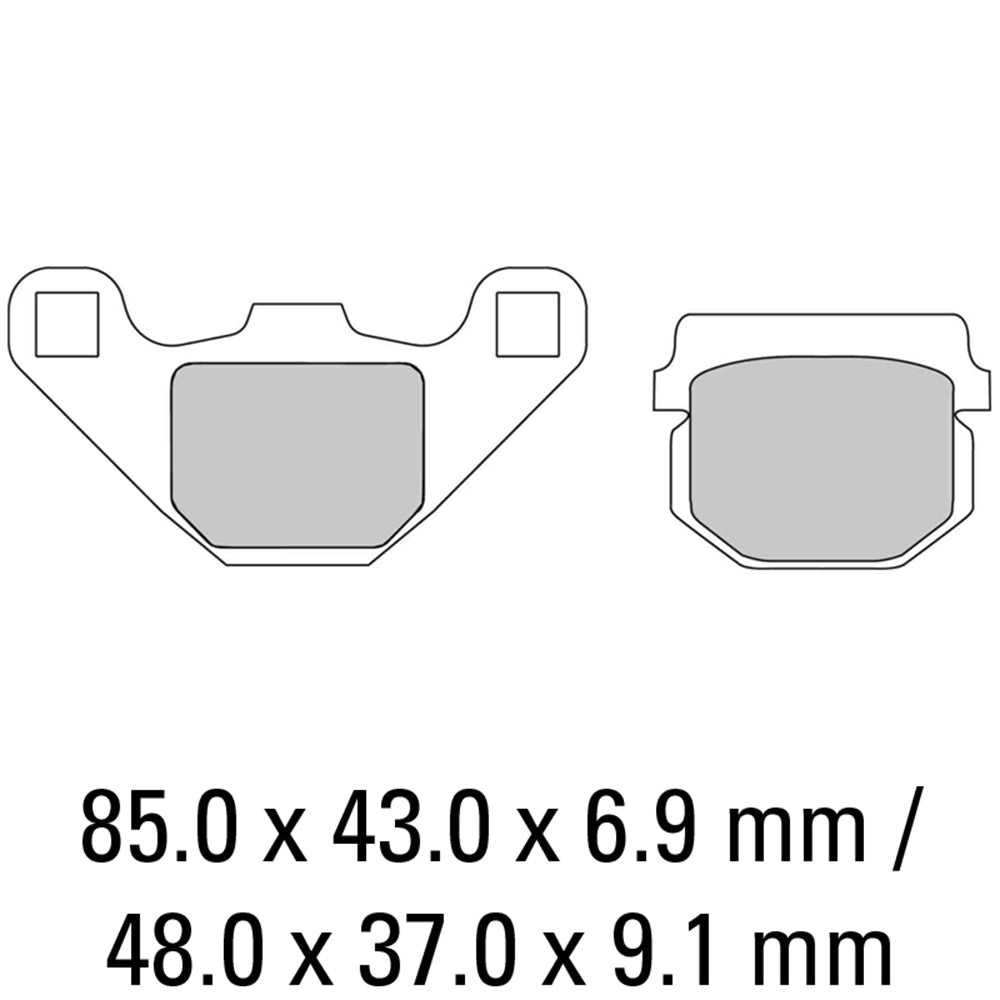 FERODO Brake Disc Pad Set - FDB313 EF ECO Friction Compound - Non Sinter for Road