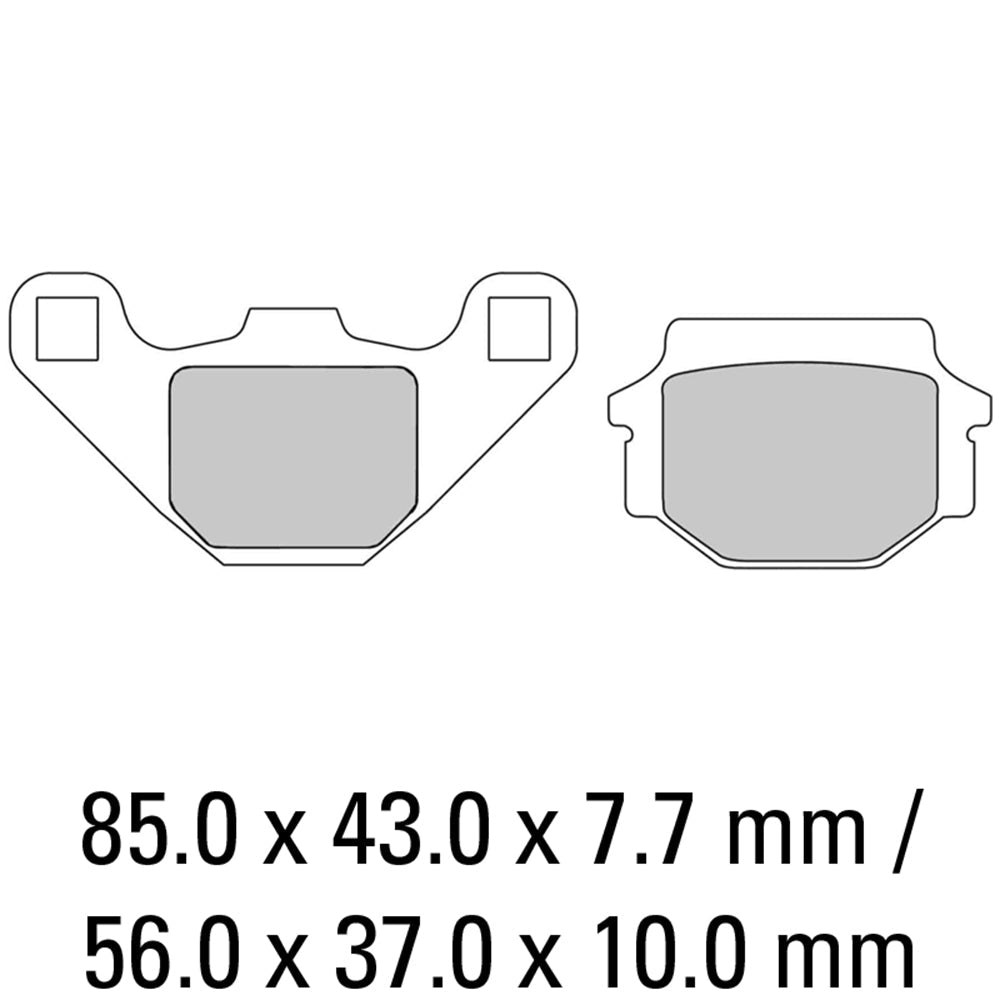 FERODO Brake Disc Pad Set - FDB314 EF ECO Friction Compound - Non Sinter for Road