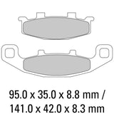 FERODO Brake Disc Pad Set - FDB481 EF ECO Friction Compound - Non Sintered