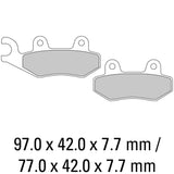 FERODO Brake Disc Pad Set - FDB497 P Platinum Compound - Non Sinter for Road or Competition