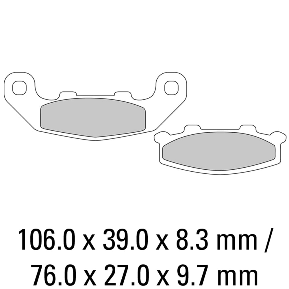 FERODO Brake Disc Pad Set - FDB508 P Platinum Compound - Non Sinter for Road or Competition