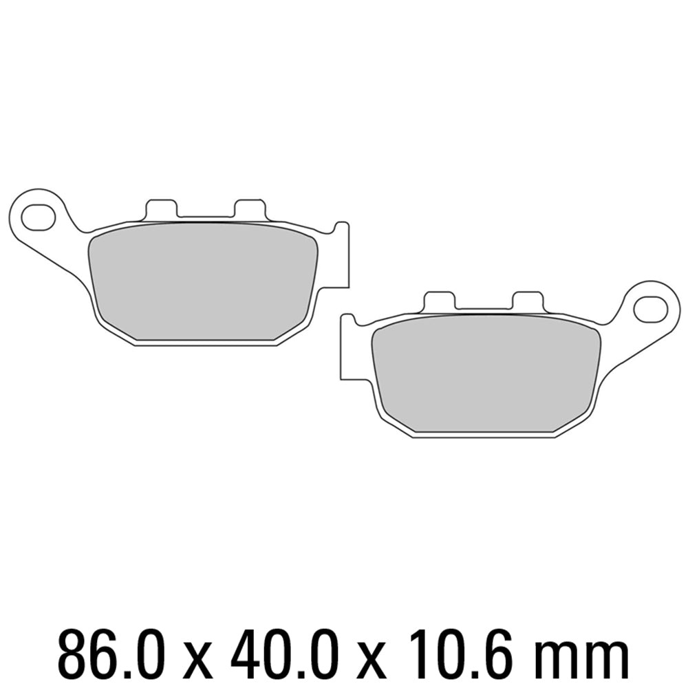 FERODO Brake Disc Pad Set - FDB531 EF ECO Friction Compound - Non Sinter for Road