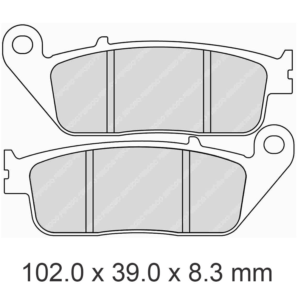 FERODO Brake Disc Pad Set - FDB570 EF ECO Friction Compound - Non Sinter for Road