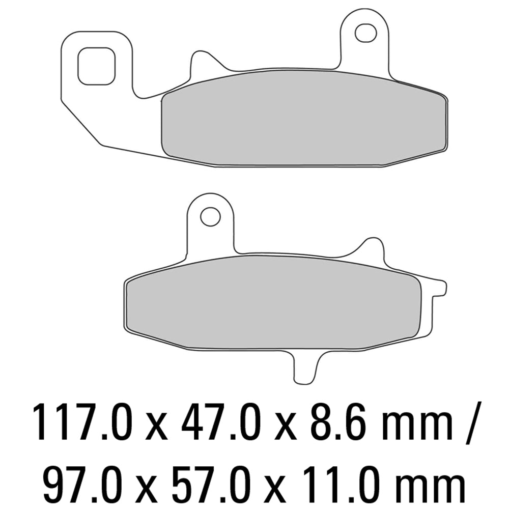 FERODO Brake Disc Pad Set - FDB606 P Platinum Compound - Non Sinter for Road or Competition