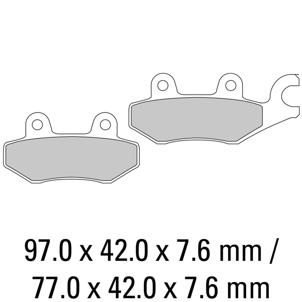 FERODO Brake Disc Pad Set - FDB631 EF ECO Friction Compound - Non Sinter for Road