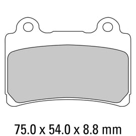 FERODO Brake Disc Pad Set - FDB662 P Platinum Compound - Non Sinter for Road or Competition