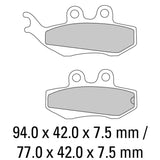 FERODO Brake Disc Pad Set - FDB677 AG Argento Compound - Non Sinter for Road