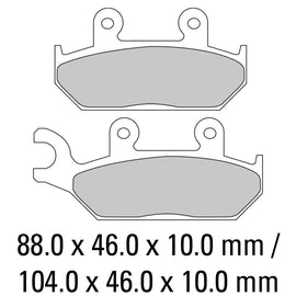 FERODO Brake Disc Pad Set - FDB737 P Platinum Compound - Non Sinter for Road or Competition