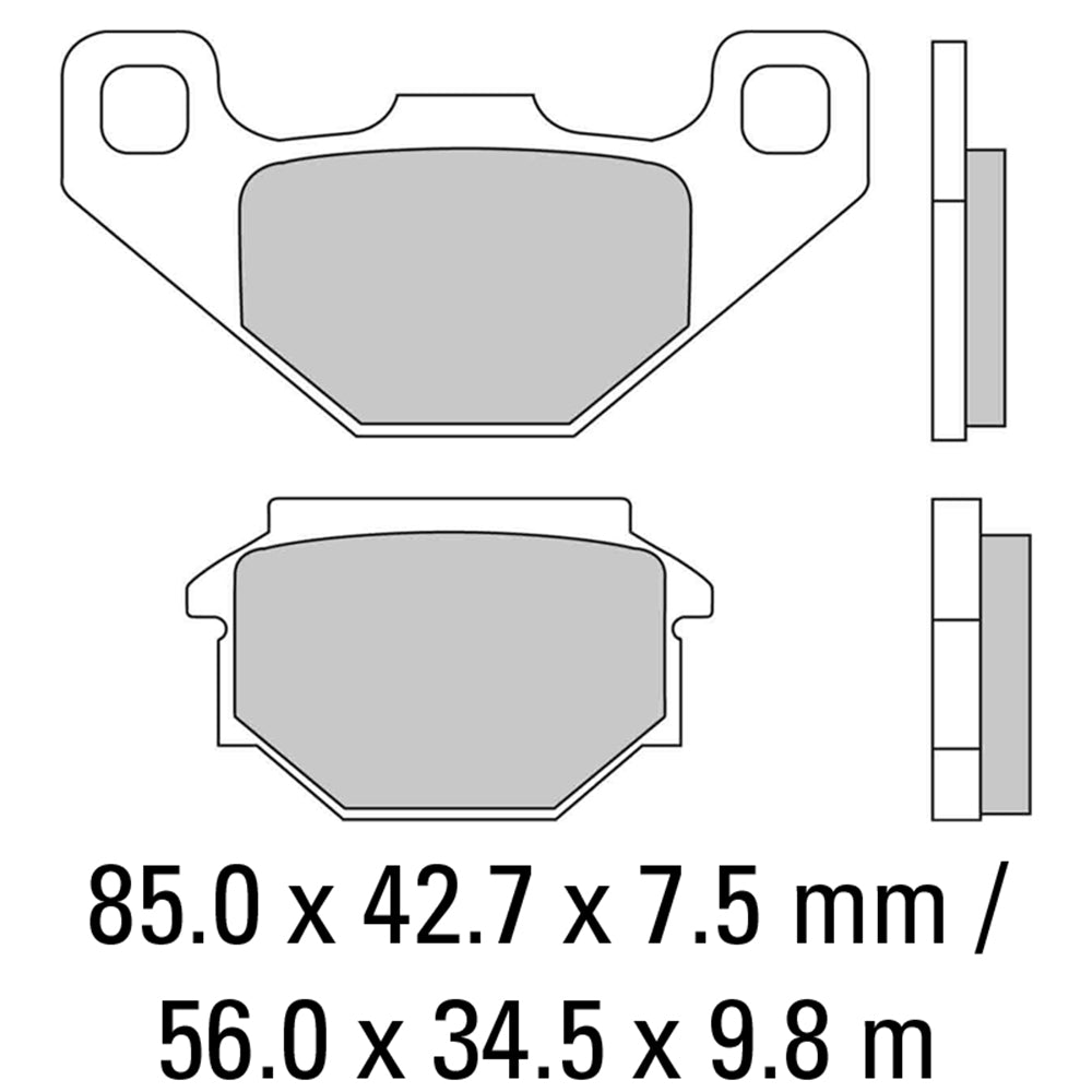 FERODO Brake Disc Pad Set - FDB828 P Platinum Compound - Non Sinter for Road or Competition