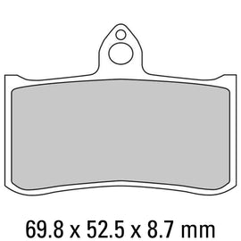 FERODO Brake Disc Pad Set - FDB858 CP911 Ceramic Grip Compound - Racing Non Sintered