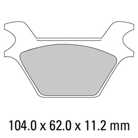 FERODO Brake Disc Pad Set - FDB2001 P Platinum Compound - Non Sinter for Road or Competition