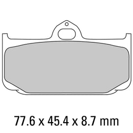FERODO Brake Disc Pad Set - FDB2008 CP911 Carbon Grip Compound - Racing Non Sintered
