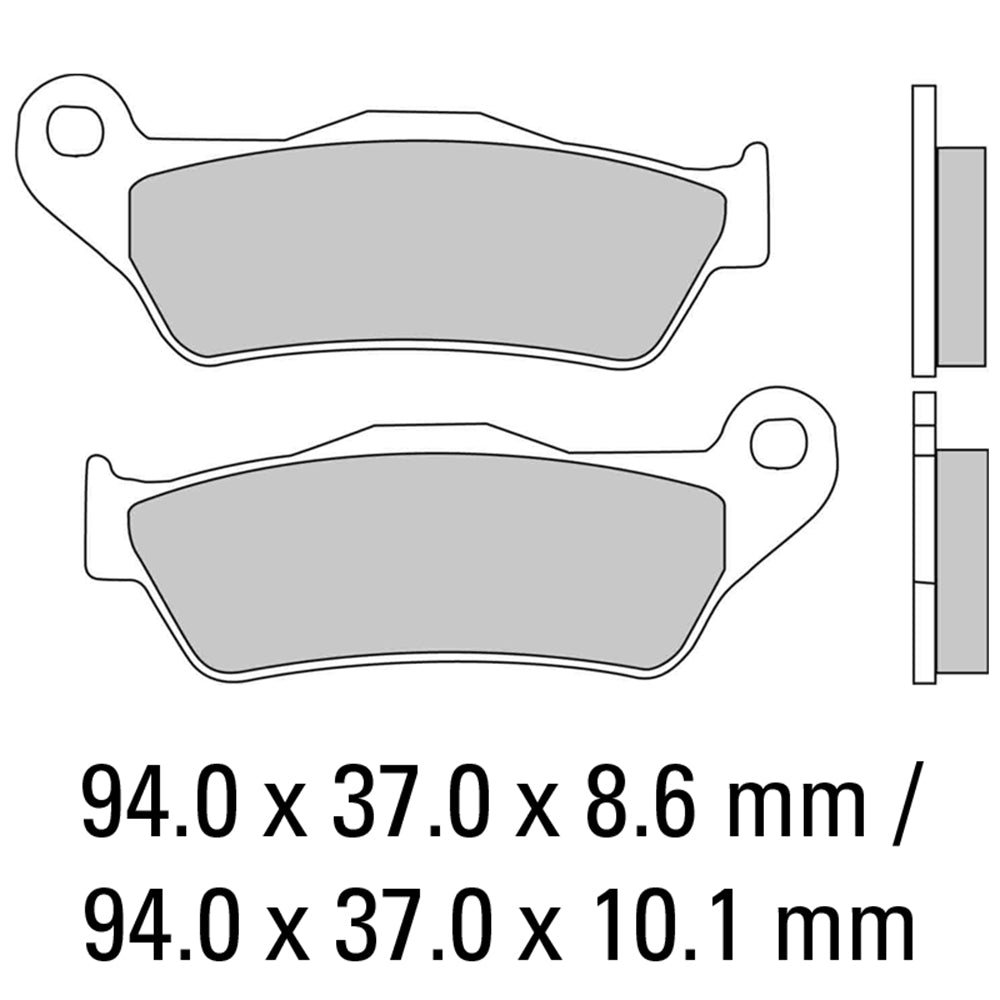 FERODO Brake Disc Pad Set - FDB2039 EF ECO Friction Compound - Non Sinter for Road