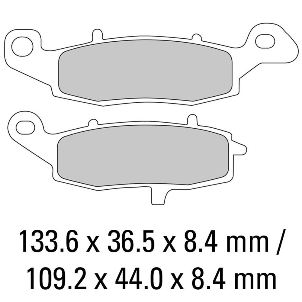 FERODO Brake Disc Pad Set - FDB2048 EF ECO Friction Compound - Non Sinter for Road