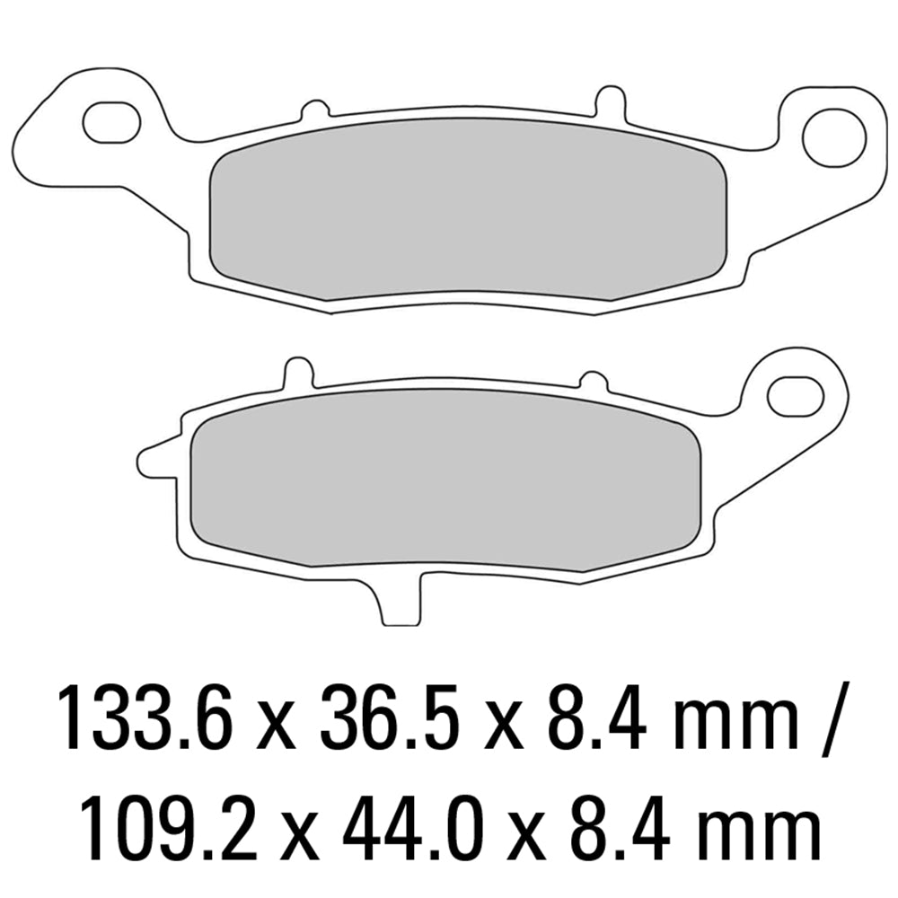 FERODO Brake Disc Pad Set - FDB2049 EF ECO Friction Compound - Non Sinter for Road