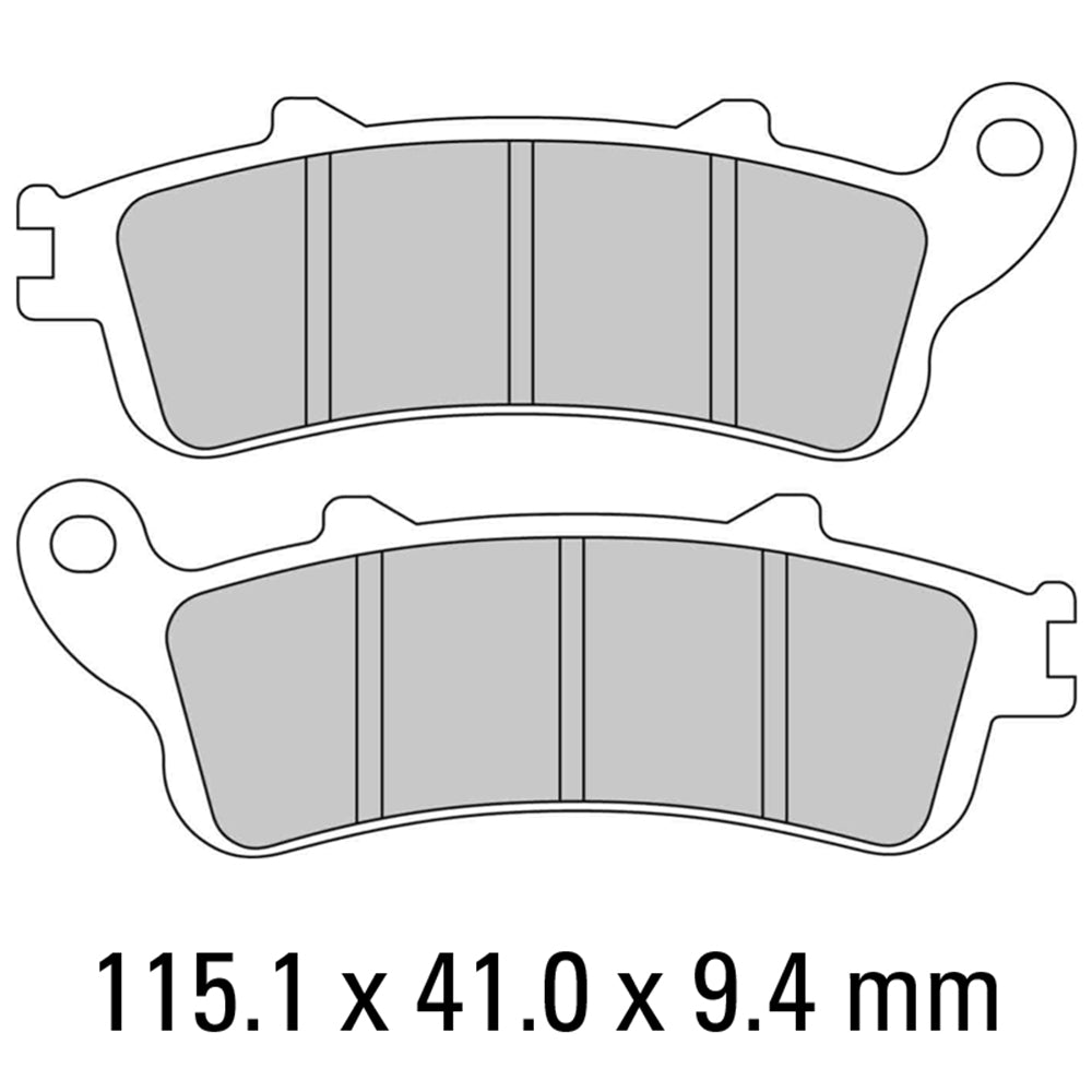 FERODO Brake Disc Pad Set - FDB2075 EF ECO Friction Compound - Non Sinter for Road