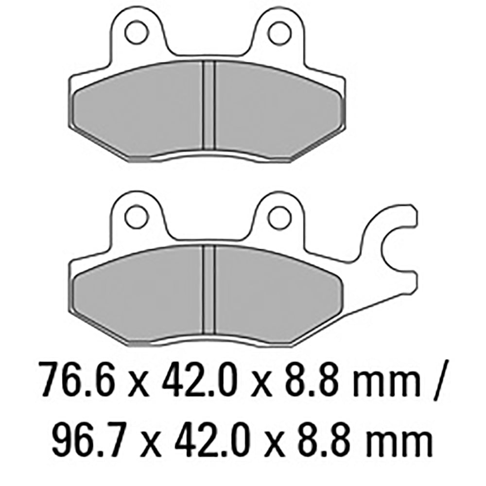 FERODO Brake Disc Pad Set - FDB2087 EF ECO Friction Compound - Non Sinter for Road