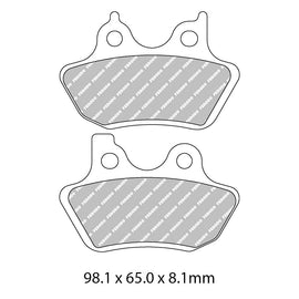FERODO Brake Disc Pad Set - FDB2097 P Platinum Compound - Non Sinter for Road or Competition