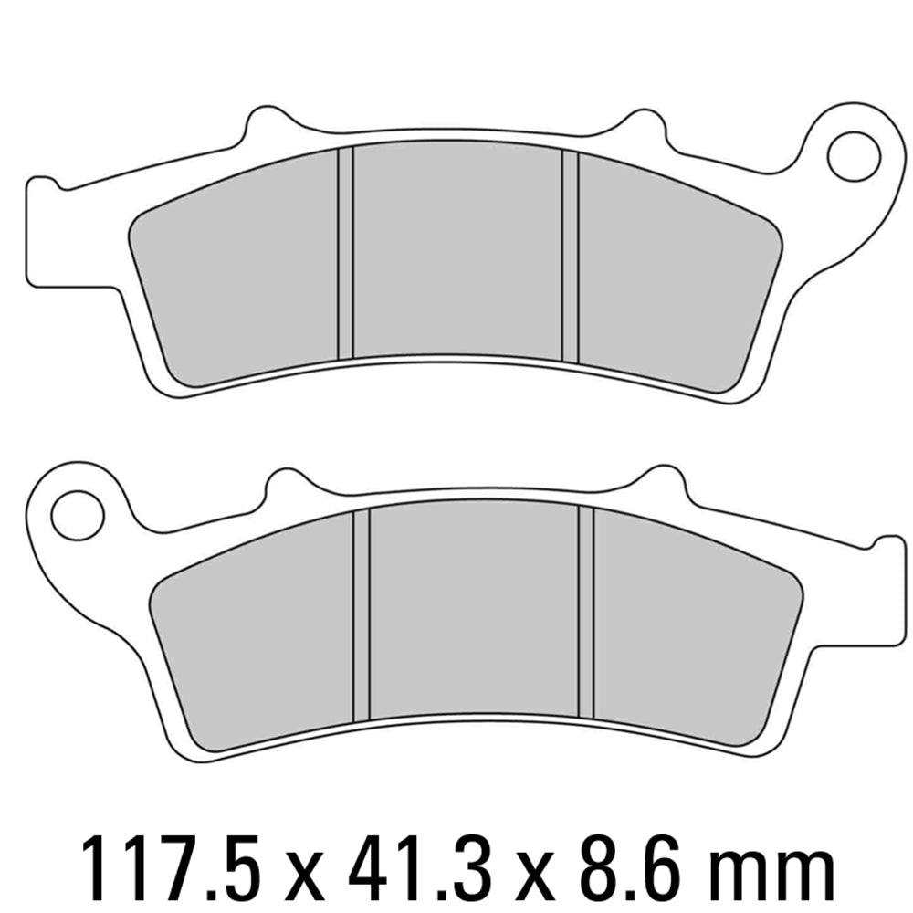 FERODO Brake Disc Pad Set - FDB2105 EF ECO Friction Compound - Non Sinter for Road