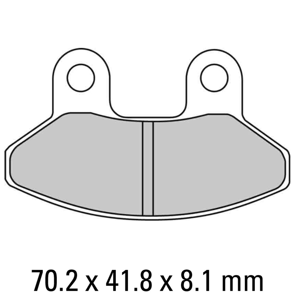 FERODO Brake Disc Pad Set - FDB2108 EF ECO Friction Compound - Non Sinter for Road