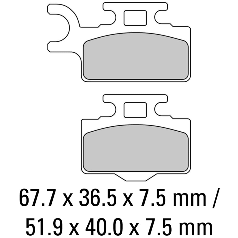 FERODO Brake Disc Pad Set - FDB2110 SG Sinter Grip SG Compound - Road, Off-Road or Competition