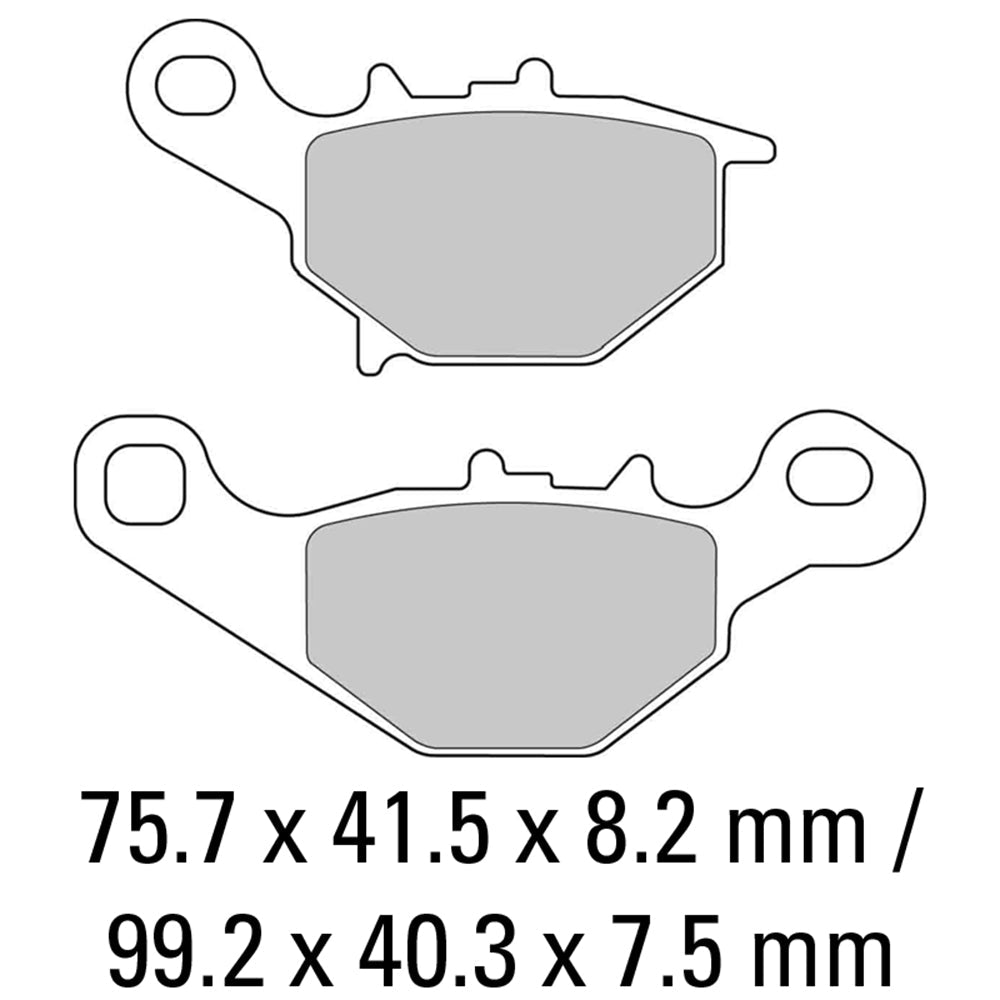 FERODO Brake Disc Pad Set - FDB2133 EF ECO Friction Compound - Non Sinter for Road