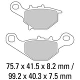 FERODO Brake Disc Pad Set - FDB2133 EF ECO Friction Compound - Non Sinter for Road