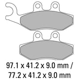 FERODO Brake Disc Pad Set - FDB2142 EF ECO Friction Compound - Non Sinter for Road