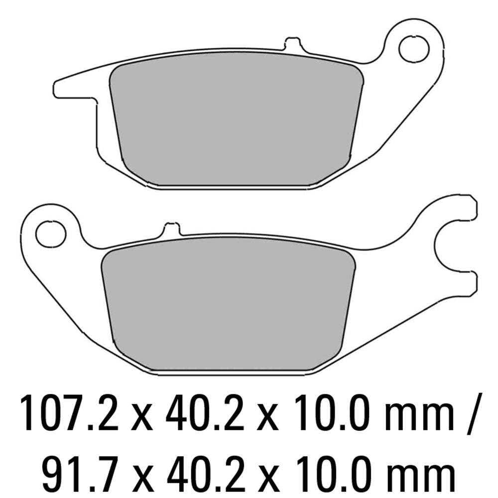 FERODO Brake Disc Pad Set - FDB2143 EF ECO Friction Compound - Non Sinter for Road