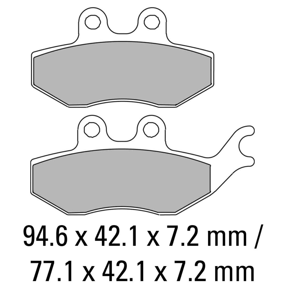 FERODO Brake Disc Pad Set - FDB2147 S Scooter Compound - Non Sinter for Road