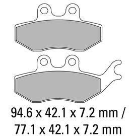 FERODO Brake Disc Pad Set - FDB2147 S Scooter Compound - Non Sinter for Road