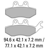 FERODO Brake Disc Pad Set - FDB2147 S Scooter Compound - Non Sinter for Road