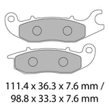 FERODO Brake Disc Pad Set - FDB2169 EF ECO Friction Compound - Non Sinter for Road