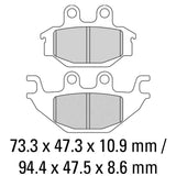 FERODO Brake Disc Pad Set - FDB2184 P Platinum Compound - Non Sinter for Road or Competition