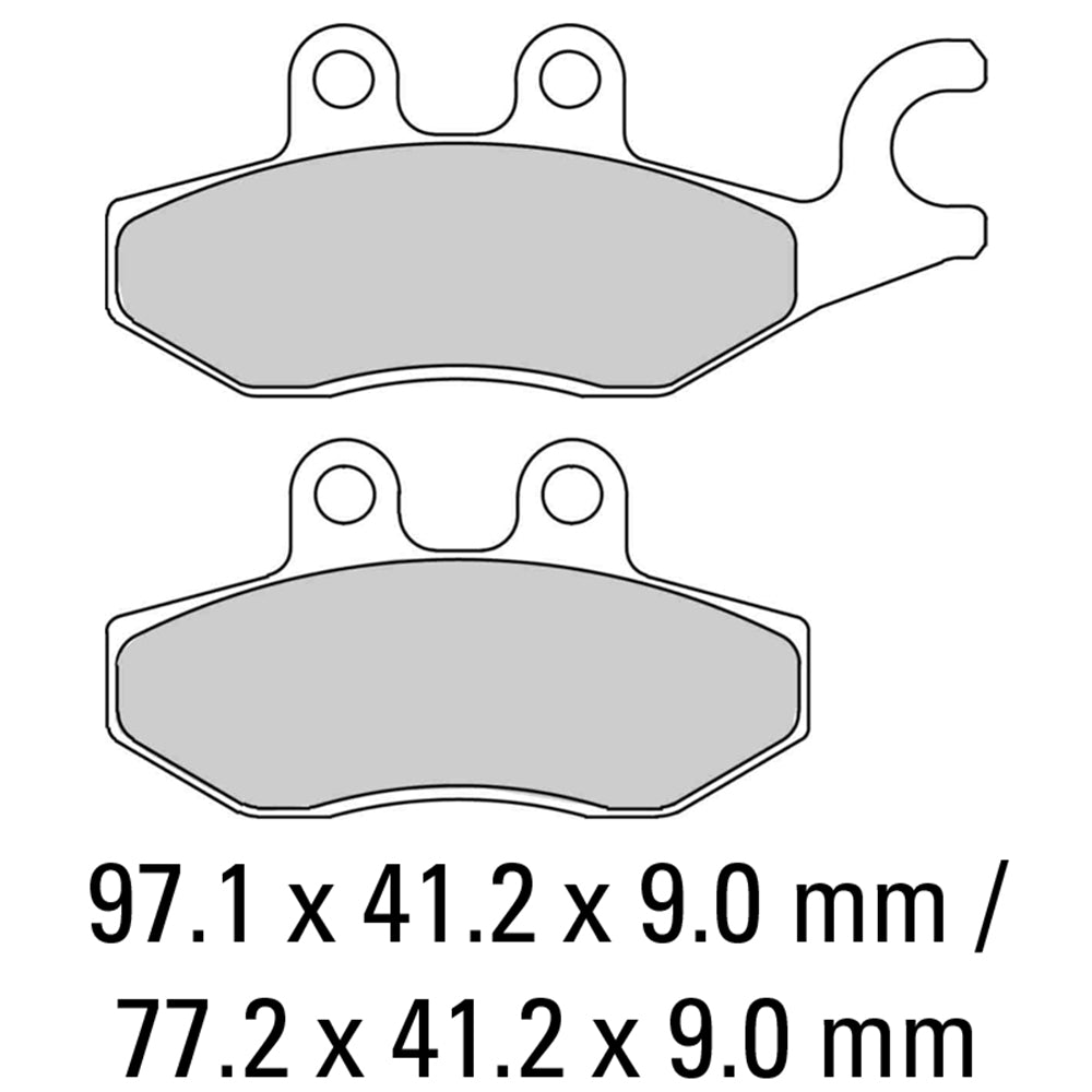 FERODO Brake Disc Pad Set - FDB2186 EF <br>ECO Friction Compound - Non Sinter for Road