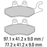 FERODO Brake Disc Pad Set - FDB2186 EF <br>ECO Friction Compound - Non Sinter for Road