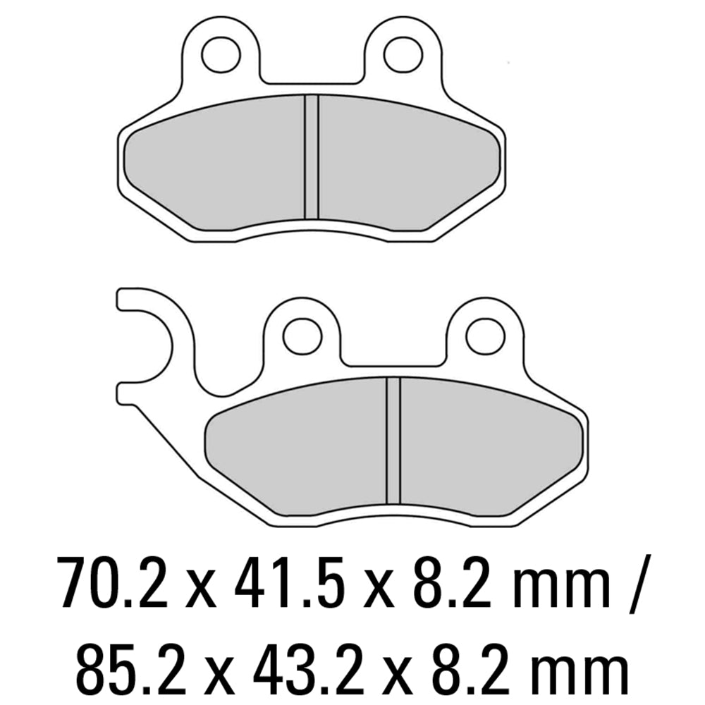 FERODO Brake Disc Pad Set - FDB2190 EF ECO Friction Compound - Non Sinter for Road