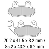 FERODO Brake Disc Pad Set - FDB2190 EF ECO Friction Compound - Non Sinter for Road