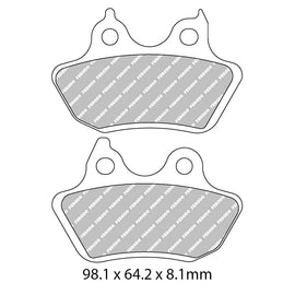 FERODO Brake Disc Pad Set - FDB2202 P Platinum Compound - Non Sinter for Road or Competition