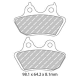 FERODO Brake Disc Pad Set - FDB2202 P Platinum Compound - Non Sinter for Road or Competition