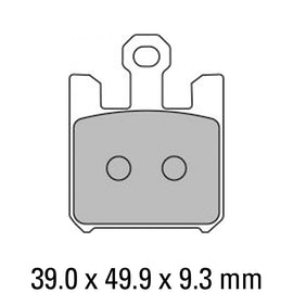 FERODO Brake Disc Pad Set - FDB2203 CP211 Carbon Grip Compound - Racing Non Sintered
