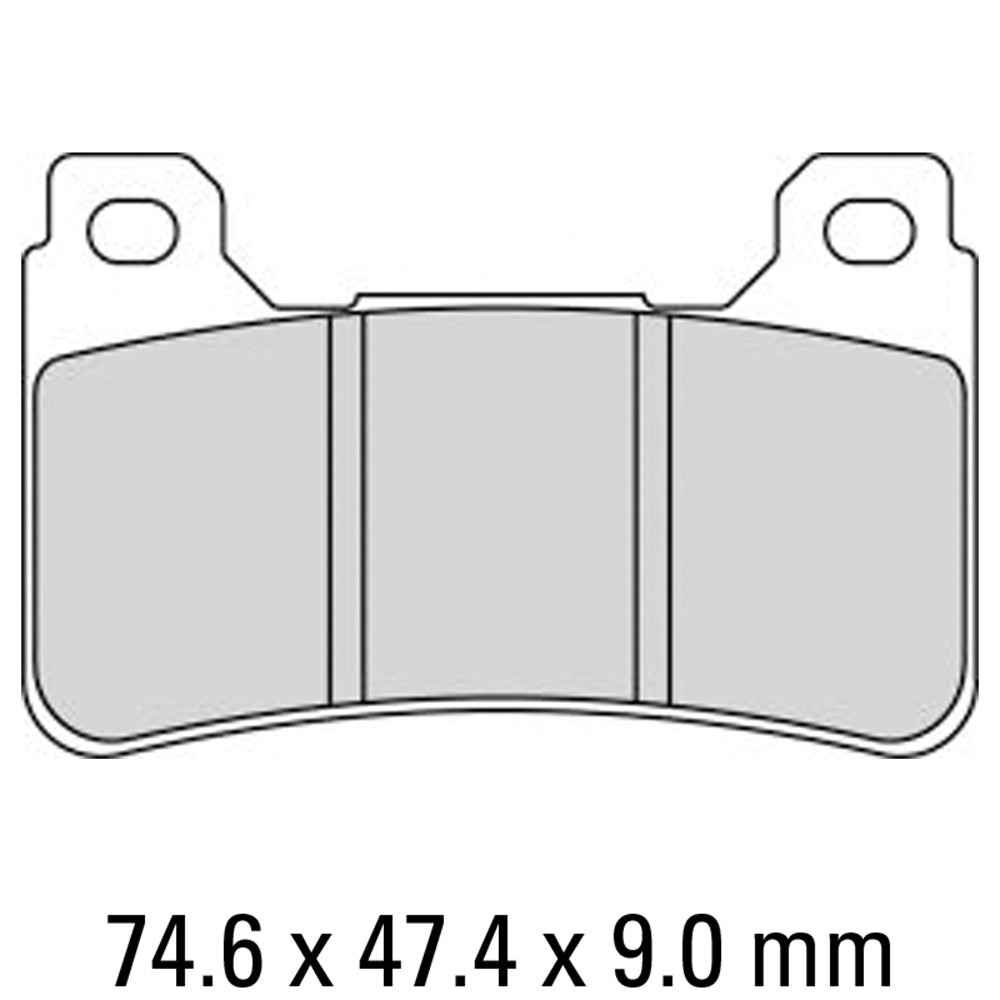 FERODO Brake Disc Pad Set - FDB2205 CP1 Ceramic Grip Compound - Racing Non Sintered