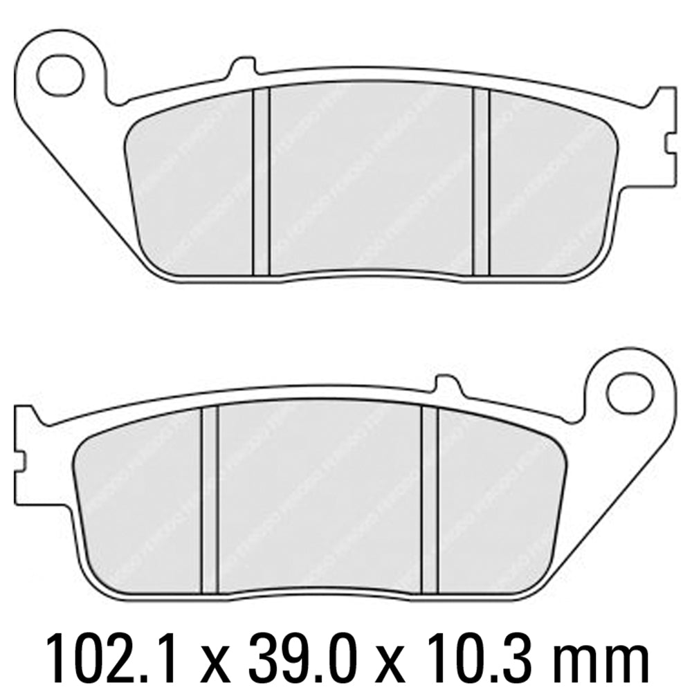 FERODO Brake Disc Pad Set - FDB2225 EF ECO Friction Compound - Non Sinter for Road