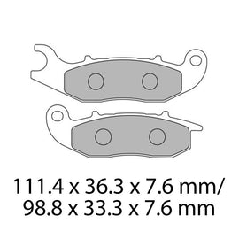 FERODO Brake Disc Pad Set - FDB2242 EF ECO Friction Compound - Non Sinter for Road