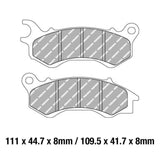 FERODO Brake Disc Pad Set - FDB2256 EF ECO Friction Compound - Non Sinter for Road