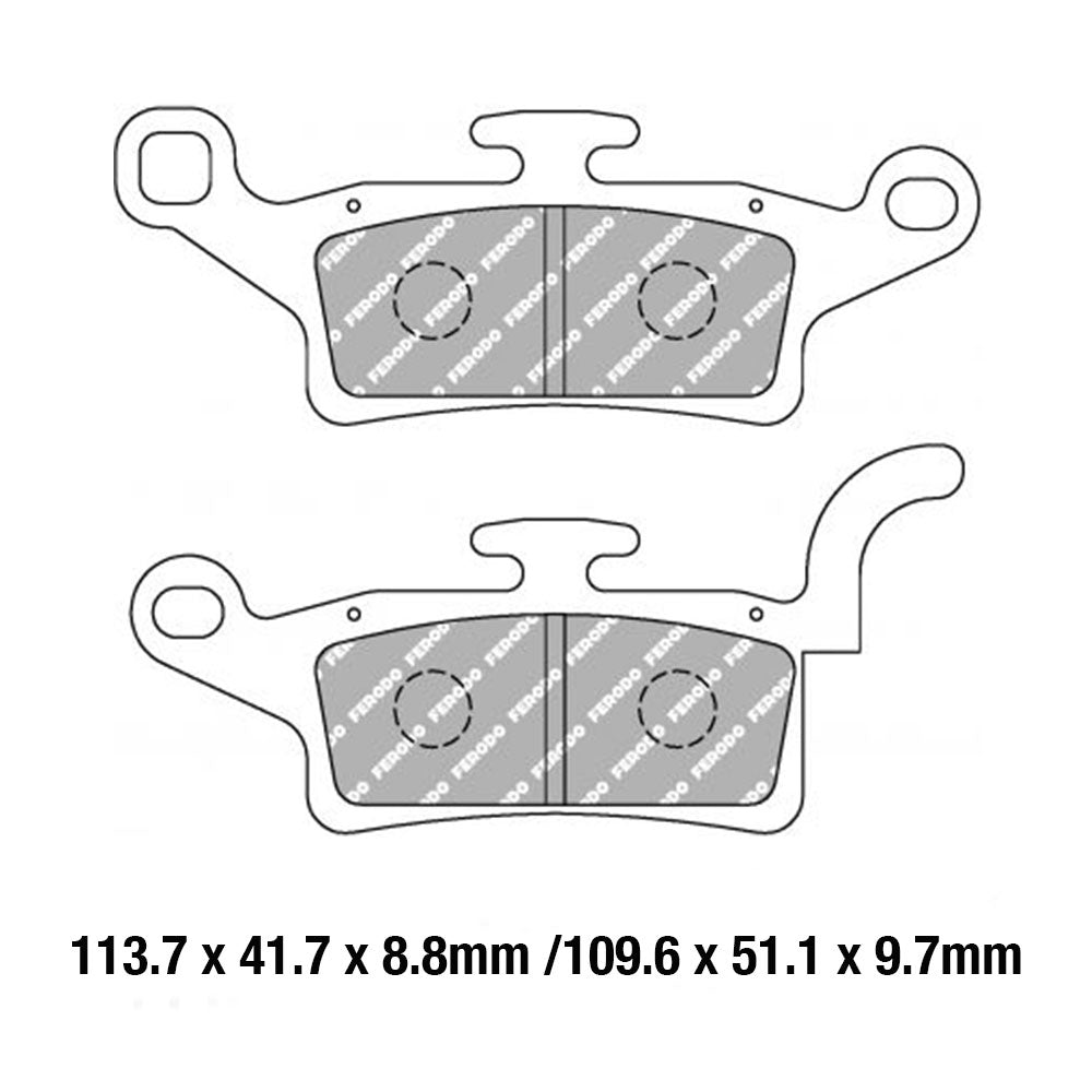 FERODO Brake Disc Pad Set - FDB2264 EF ECO Friction Compound - Non Sinter for Road