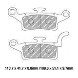 FERODO Brake Disc Pad Set - FDB2264 EF ECO Friction Compound - Non Sinter for Road