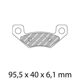 FERODO Brake Disc Pad Set - FDB2272 SG Sinter Grip SG Compound - Road, Off-Road or Competition